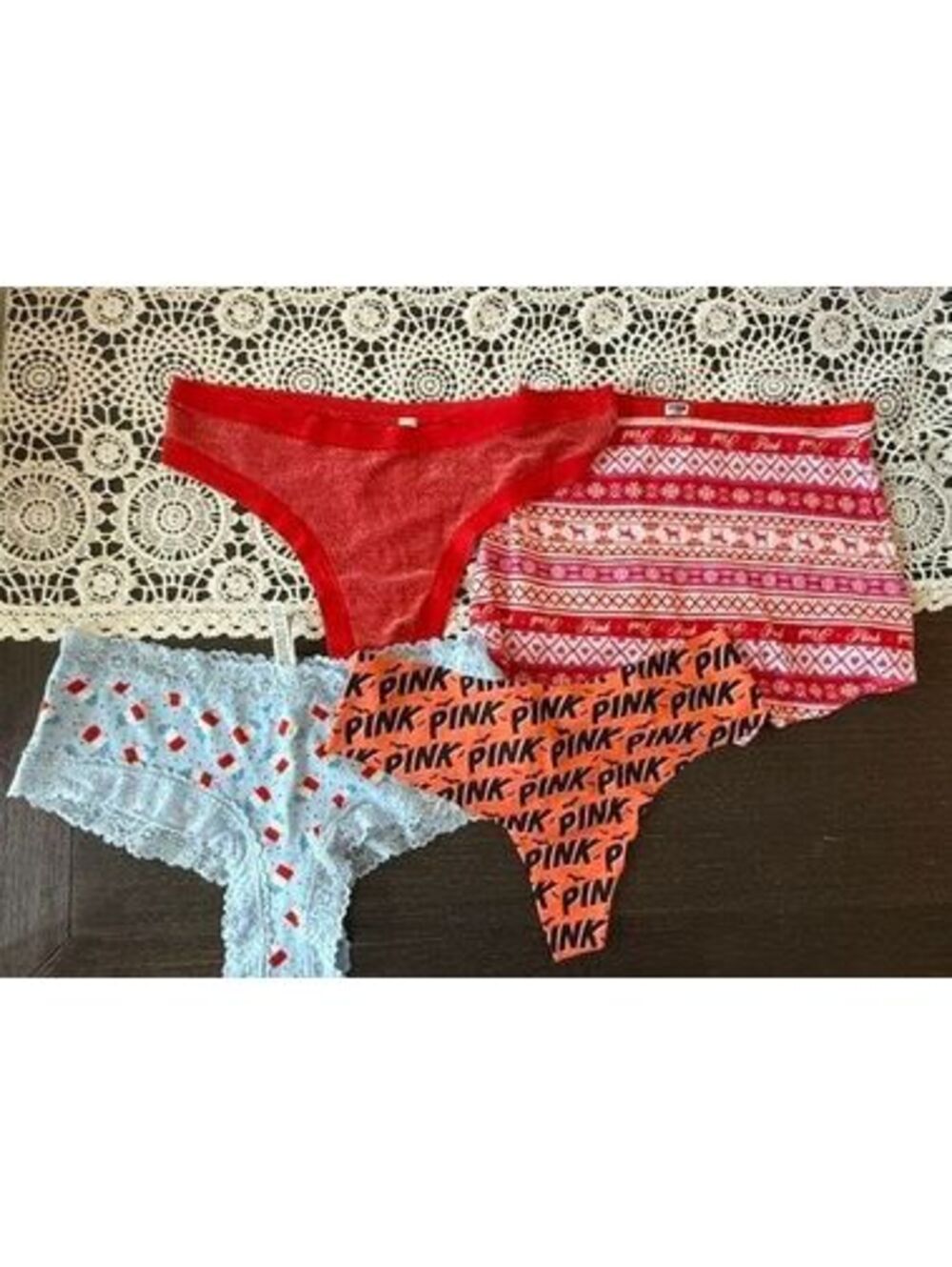 NWT Victoria's Secret & Pink holiday panties! Halloween, Christmas, Summer sz L